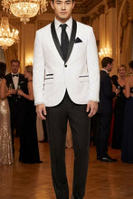 West End "Rowan" White 1-Button Shawl Tuxedo (2-Piece Set)