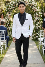 West End "Rowan" White 1-Button Shawl Tuxedo (2-Piece Set)