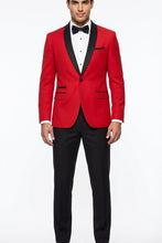 West End "Vegas" Red 1-Button Shawl Tuxedo (2-Piece Set)