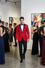 West End "Vegas" Red 1-Button Shawl Tuxedo (2-Piece Set)