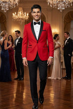 West End "Vegas" Red 1-Button Shawl Tuxedo (2-Piece Set)