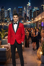 West End "Vegas" Red 1-Button Shawl Tuxedo (2-Piece Set)