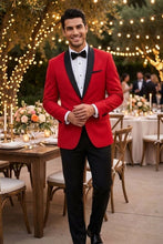 West End "Vegas" Red 1-Button Shawl Tuxedo (2-Piece Set)
