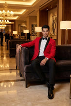 West End "Vegas" Red 1-Button Shawl Tuxedo (2-Piece Set)