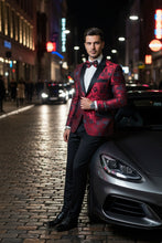 Xander Xiao "Amsterdam" Red Tuxedo Jacket (Separates)