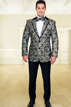 Xander Xiao "Mystic" Black & Gold Blazer Jacket (Separates)