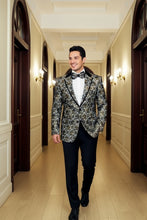 Xander Xiao "Mystic" Black & Gold Blazer Jacket (Separates)