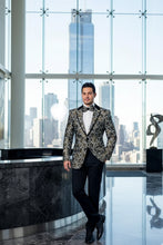 Xander Xiao "Mystic" Black & Gold Blazer Jacket (Separates)