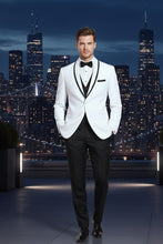 "Xavier" White Tuxedo Jacket