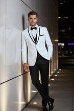 "Xavier" White Tuxedo Jacket