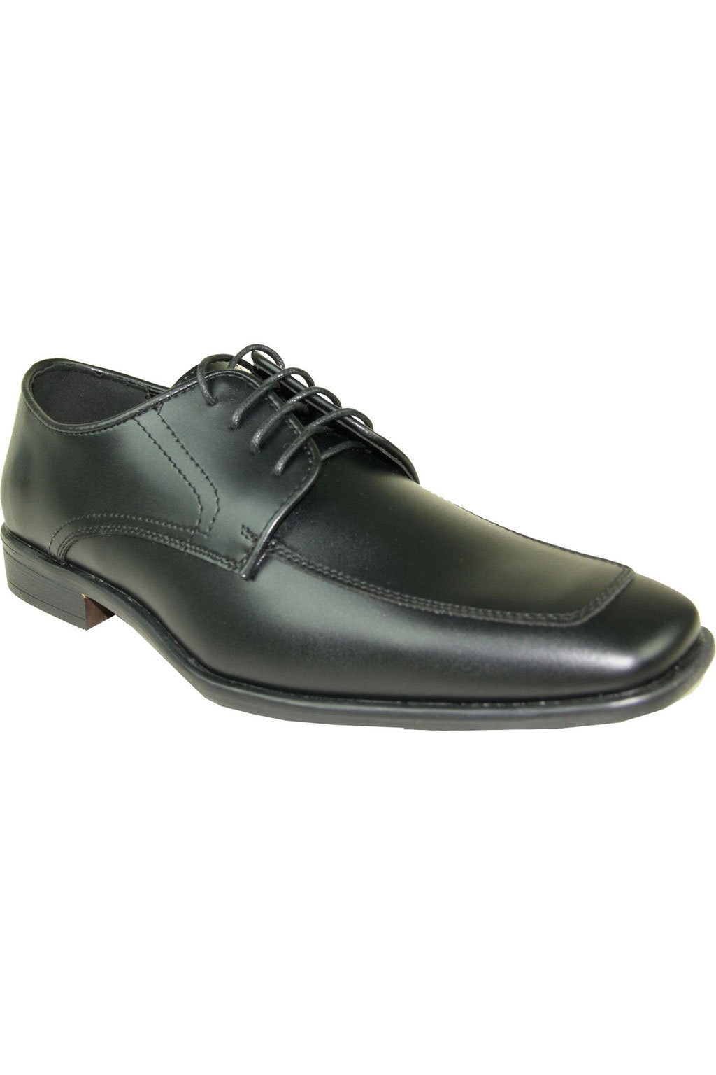 Allure Men "Allure Moc Toe" Black Matte Tuxedo Shoes