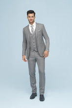 Allure Men "Brunswick" Linen Grey Slim Suit Pants