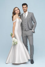 Allure Men "Brunswick" Linen Grey Slim Suit Pants