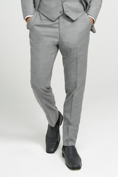 Allure Men "Brunswick" Linen Grey Slim Suit Pants