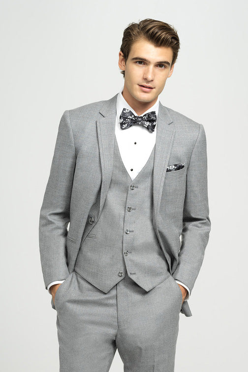 Allure Men "Brunswick" Linen Grey Suit Vest