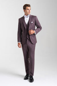 Allure Men "Brunswick" Mulberry Slim Suit Pants