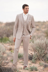 Allure Men "Brunswick" Sand Slim Suit Pants