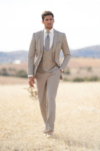 Allure Men "Brunswick" Sand Slim Suit Pants