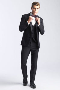 Allure Men "Essentials Notch" Black Tuxedo Jacket (Separates)