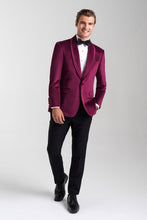 Allure Men "Venice" Cranberry Velvet Dinner Jacket (Separates)