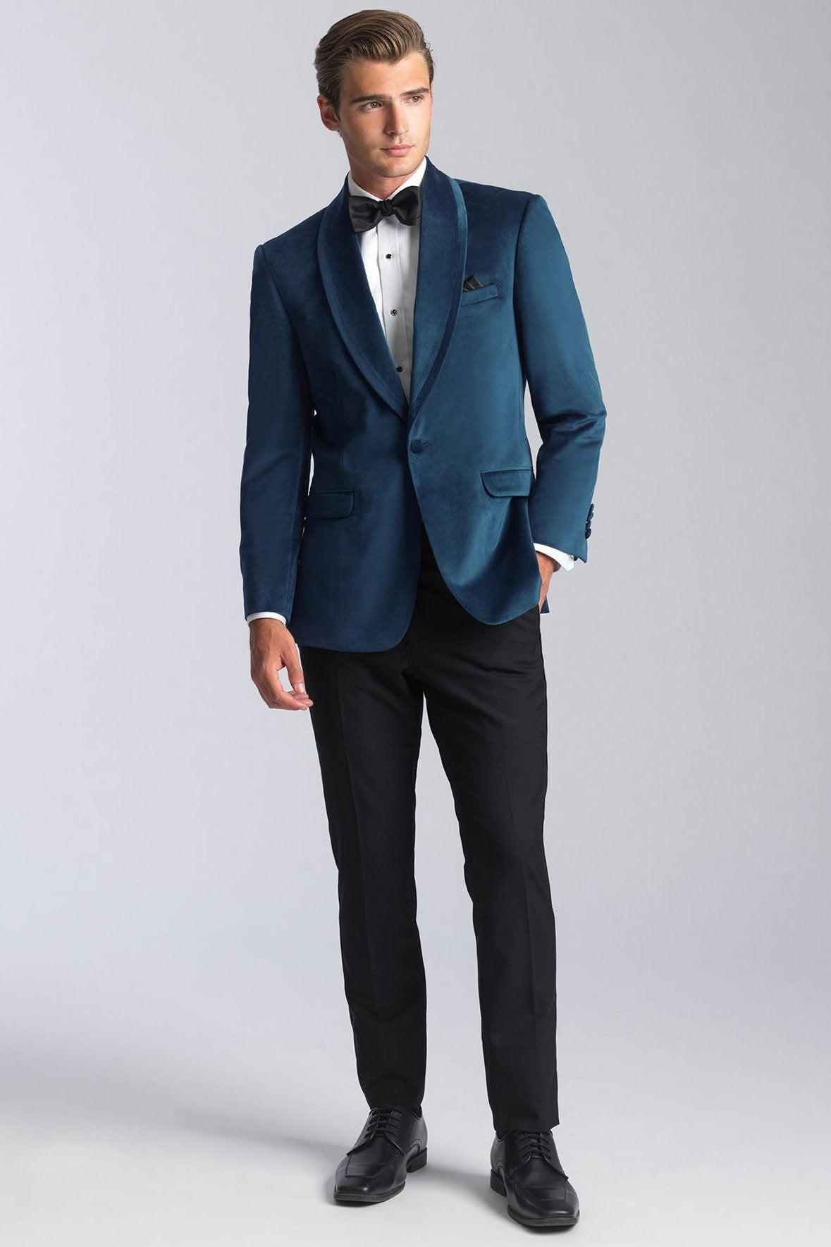 Allure Men "Venice" Deep Aqua Velvet Dinner Jacket (Separates)