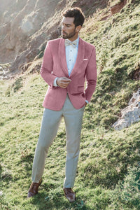 Allure Men "Venice" Dusty Rose Velvet Dinner Jacket (Separates)