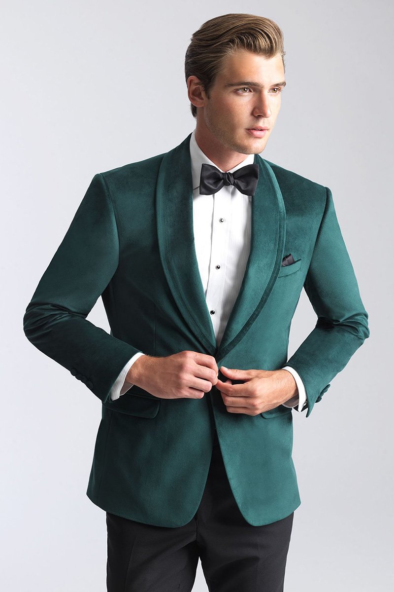 Allure Men Venice Emerald Green Velvet Dinner Jacket (Separates) 42L Slim Allure Men Venice Emerald Green Velvet Dinner Jacket (Separates) 42L Slim