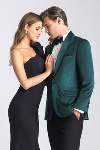 Allure Men "Venice" Emerald Green Velvet Dinner Jacket (Separates)