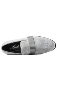 Amali "Knight" Silver Tuxedo Shoes