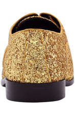Amali "Lawrence Glitter" Gold Tuxedo Shoes