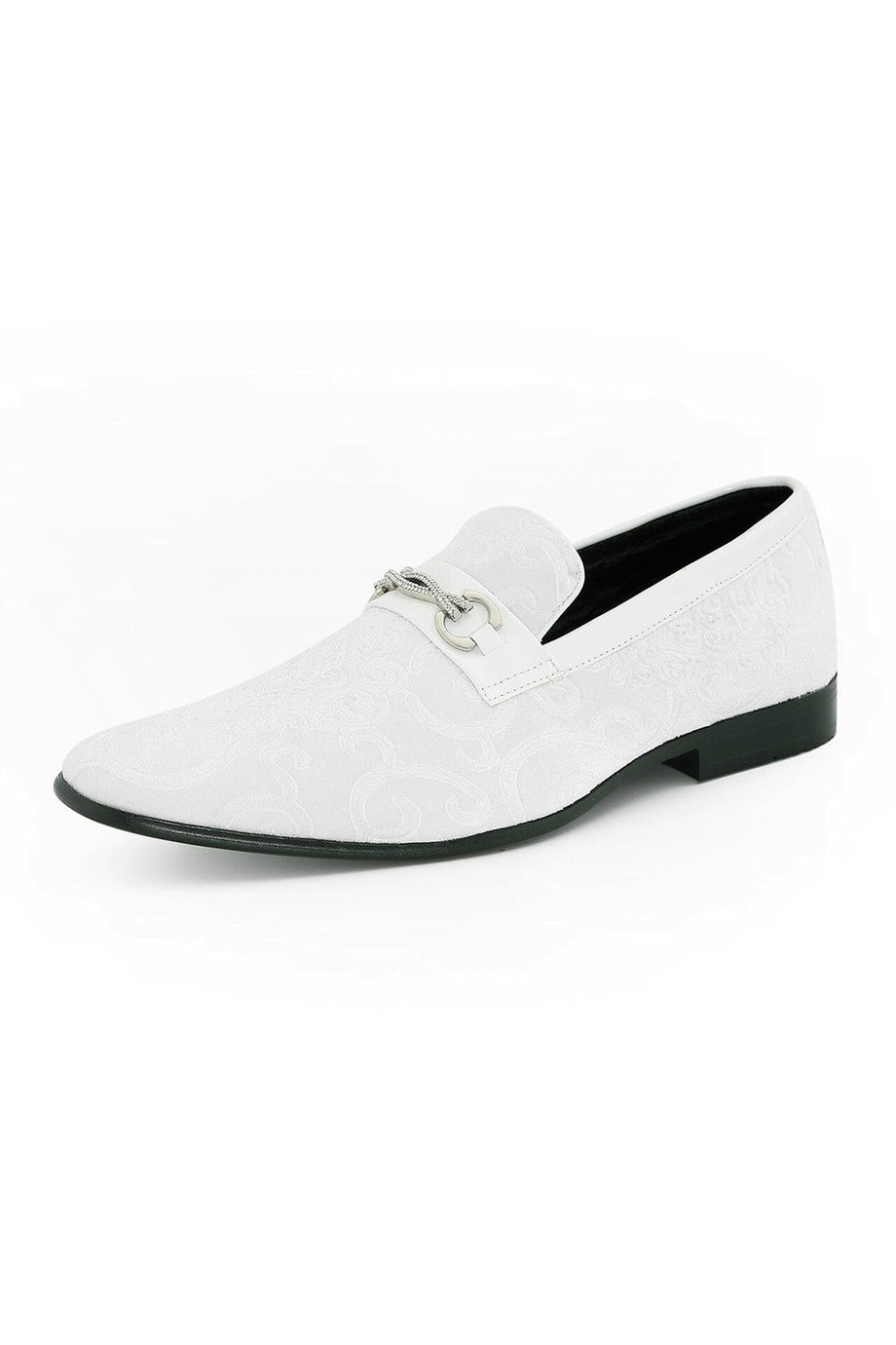 Amali "Throne" White Tuxedo Shoes