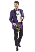 "Aries" Purple Paisley Shawl Tuxedo Jacket (Separates)