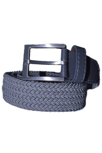 AXNY Grey Kid's Solid Braided Belt