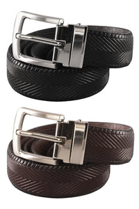 AXNY Kid's Herringbone Leather Belt