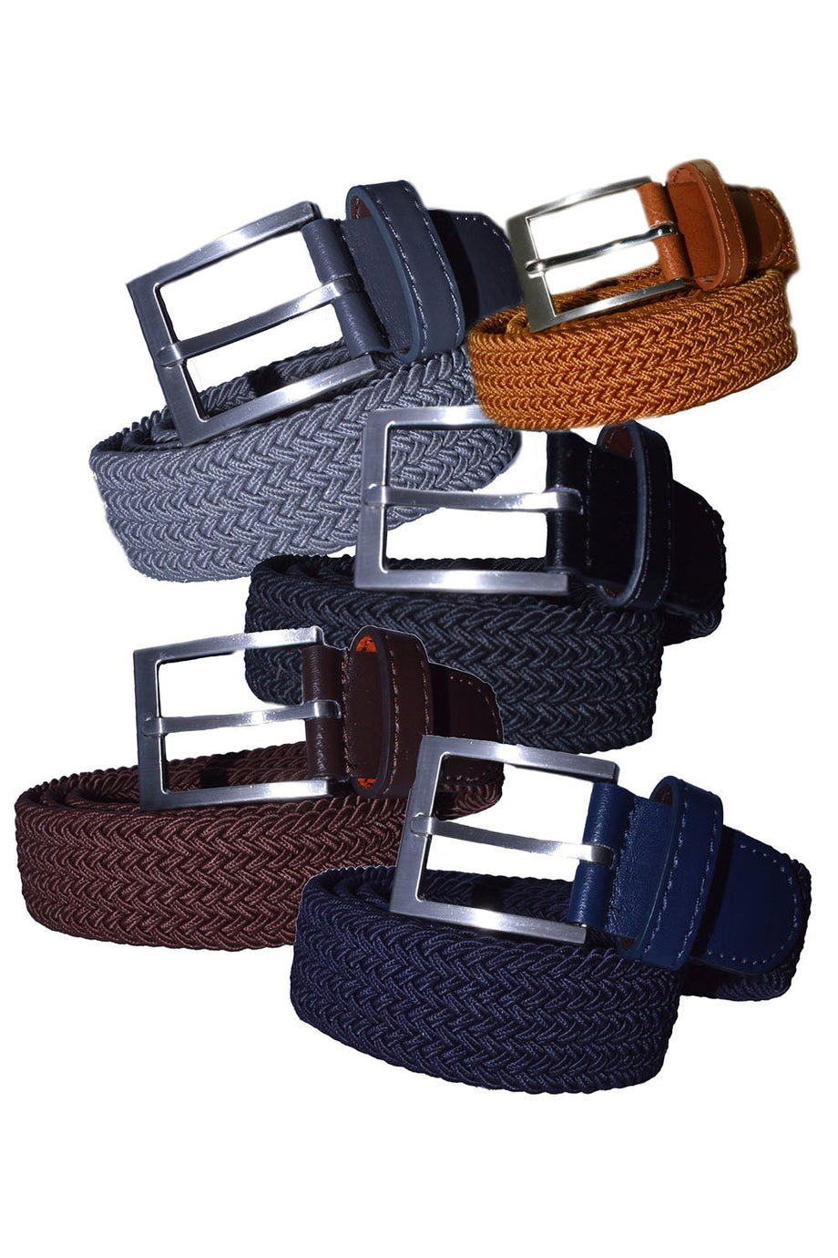 AXNY Kid's Solid Braided Belt