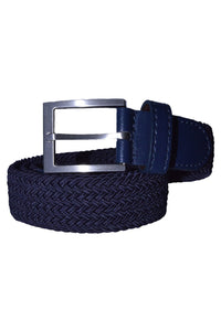 AXNY Navy Kid's Solid Braided Belt