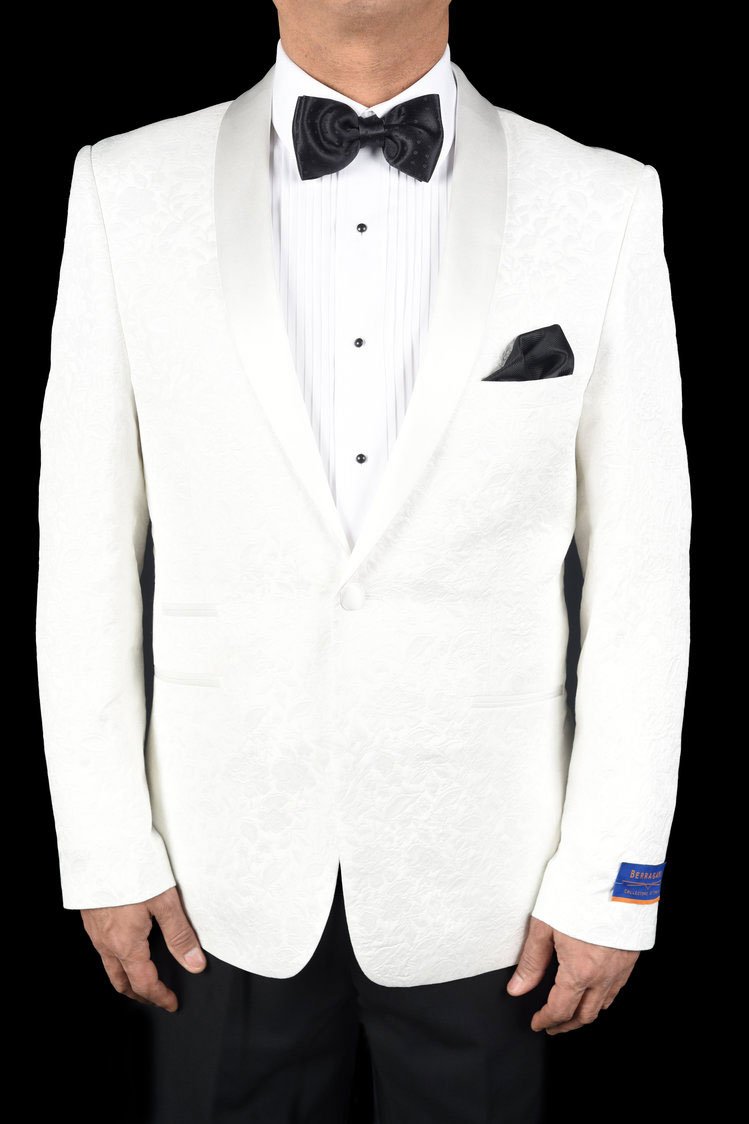 Snow White Dinner Jacket 100% Poly - Cheap Priced Blazer Jacket For Men Online1 Button Shawl Collar main image 1