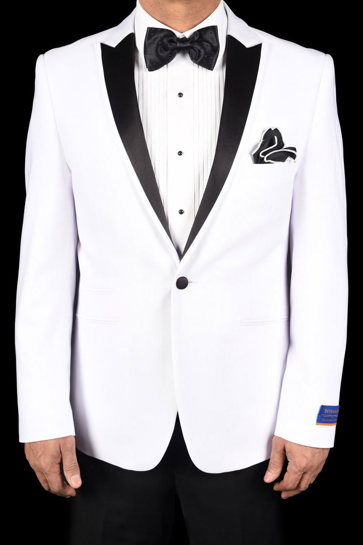 Bellagio IV White 1-Button Peak Tuxedo main image 0