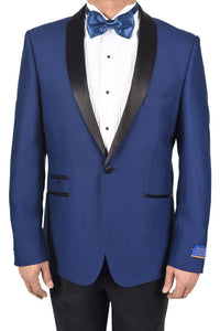 Berragamo "Soho Madison" New Blue 1-Button Shawl Tuxedo