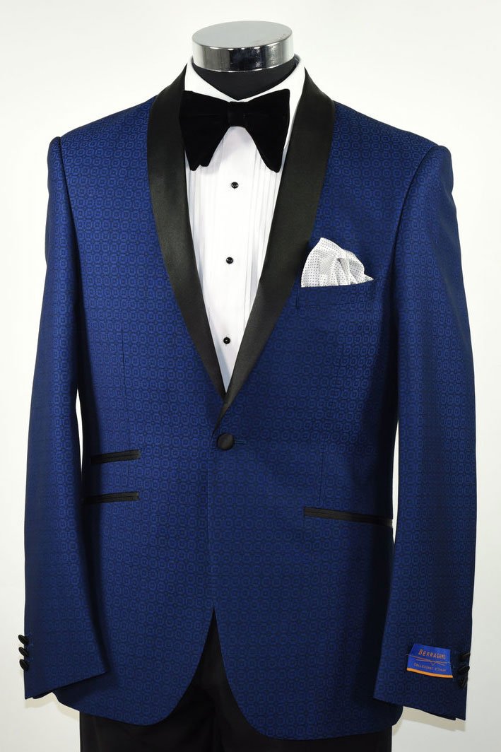 Berragamo "Turin" New Blue 1-Button Shawl Tuxedo