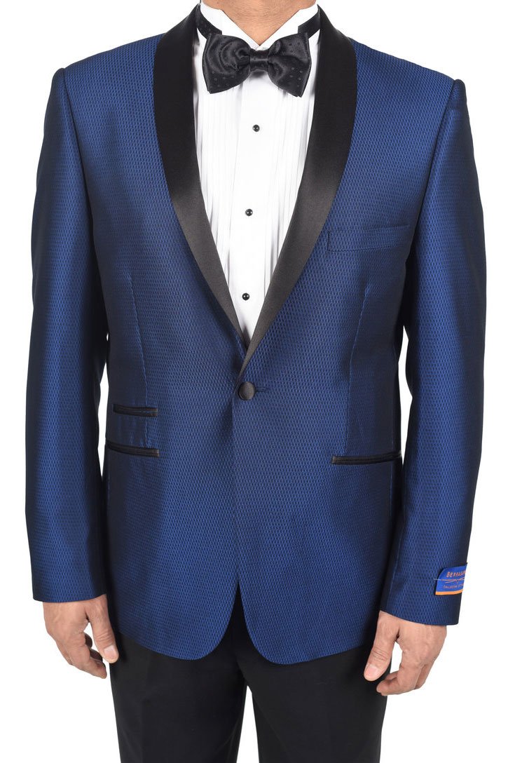 Berragamo "Vision" New Blue 1-Button Shawl Tuxedo