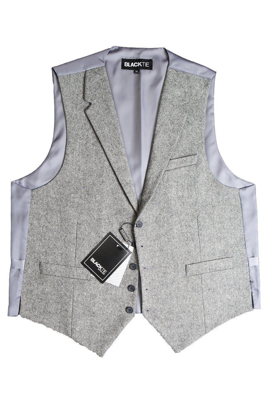 BLACKTIE Black & White "Camdyn" Tweed Vest