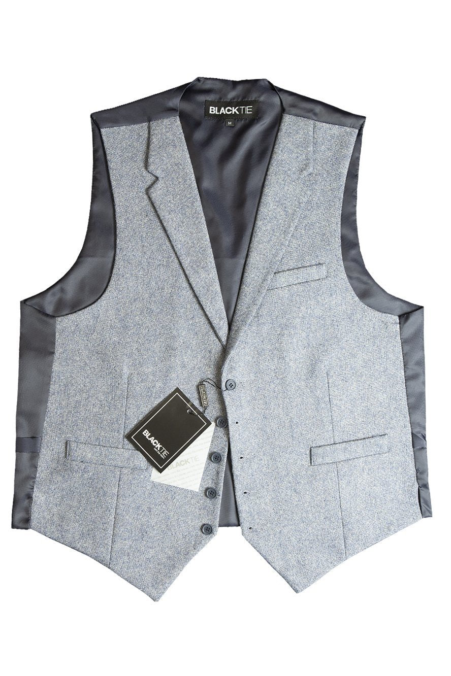 BLACKTIE Blue "Camdyn" Tweed Vest