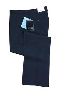 BLACKTIE "Bradley" Black Luxury Wool Blend Suit Pants - Unhemmed