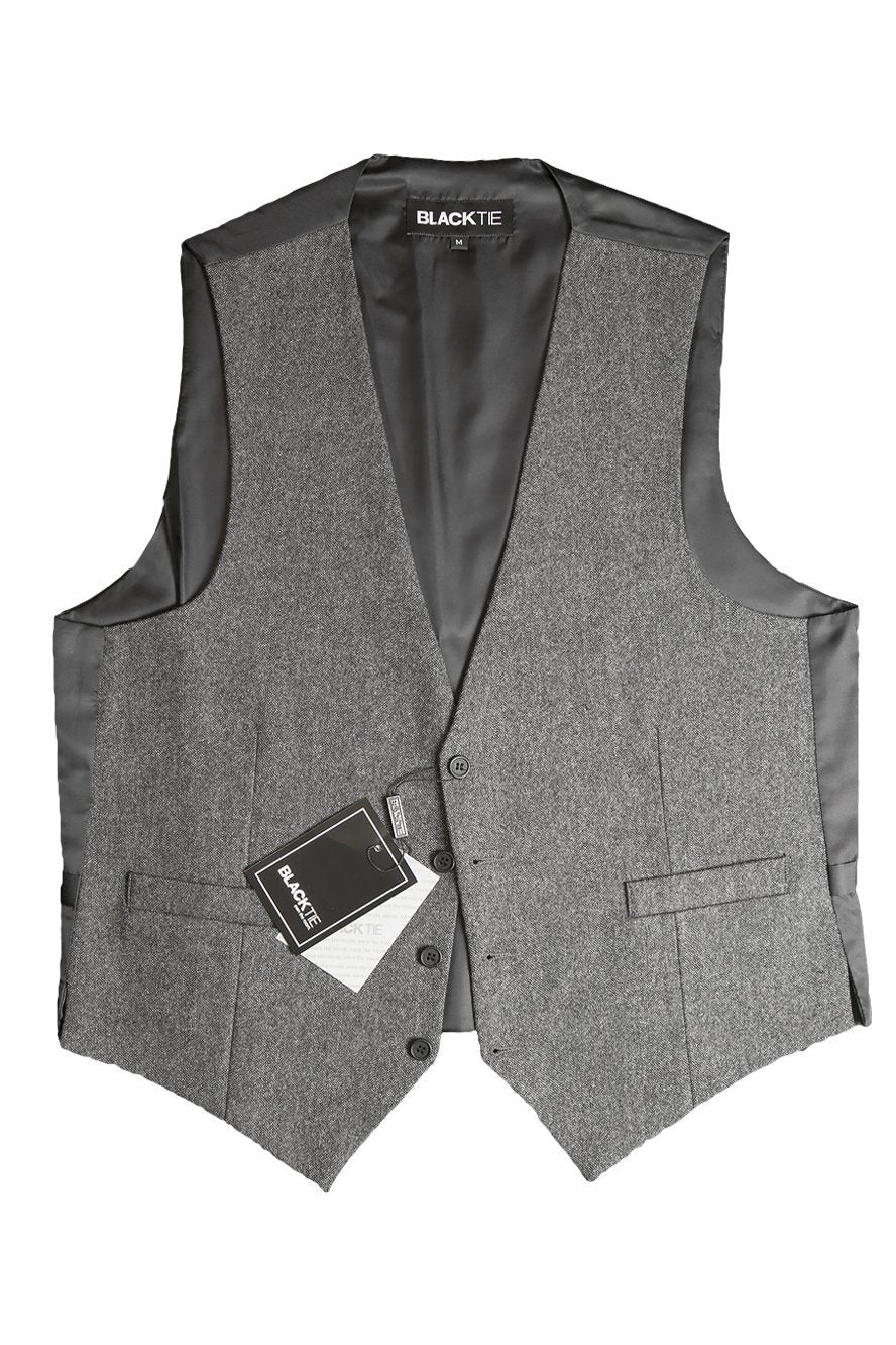 BLACKTIE Charcoal "Brodie" Tweed Vest