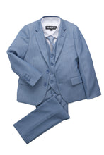 BLACKTIE "Liam" Kids Denim Blue Suit (5-Piece Set)