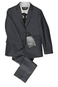 BLACKTIE "Premium" Kids Steel Grey 5-Piece Wool Blend Suit