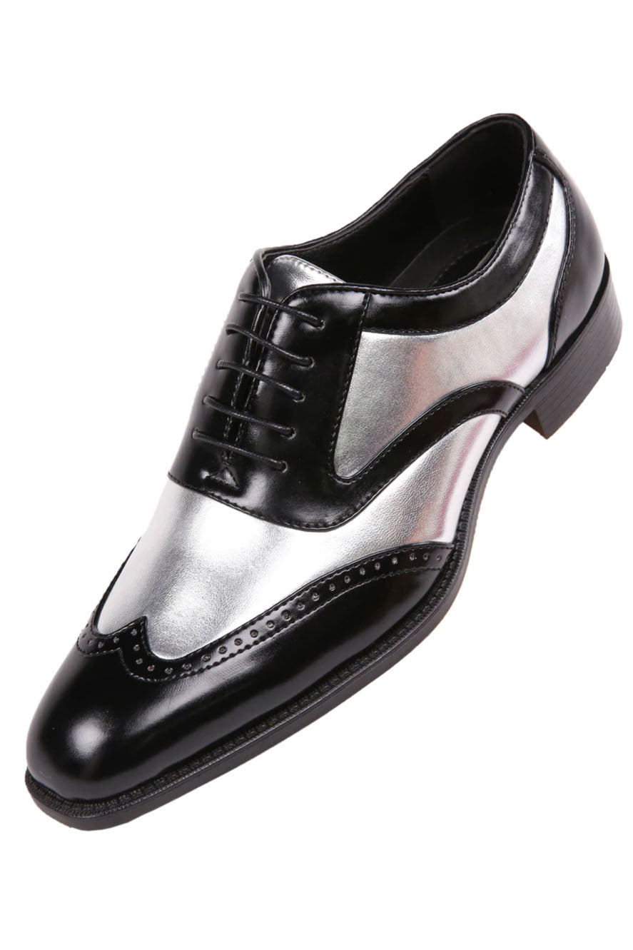 Bolano 8 / Medium (D) "Lawson" Silver Tuxedo Shoes