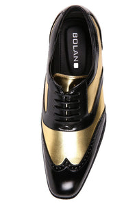 Bolano "Lawson" Gold Tuxedo Shoes