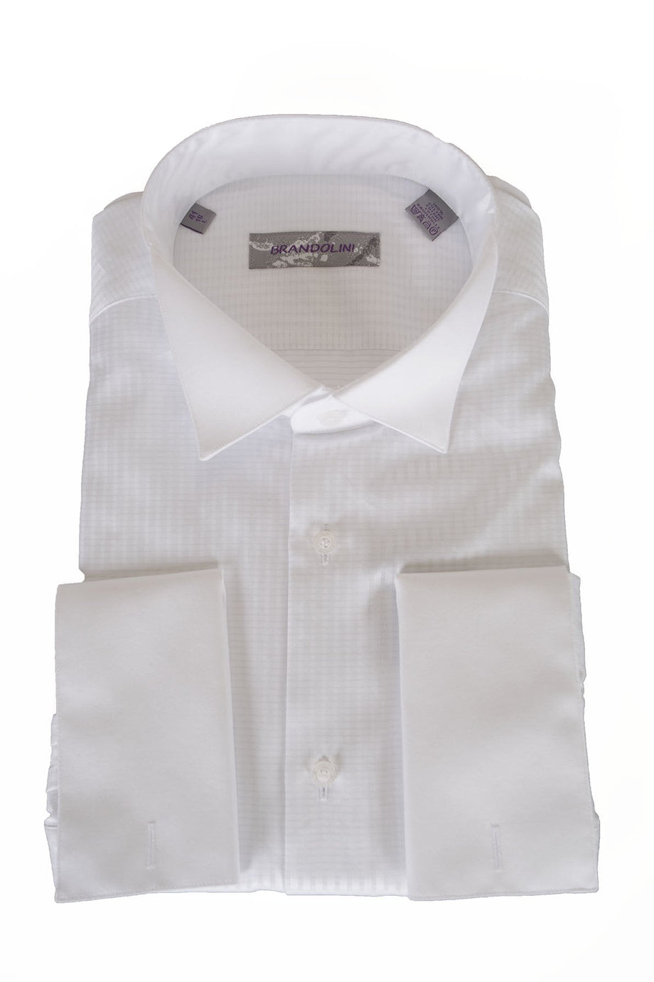 Brandolini "Alberto" White Wingtip Tuxedo Shirt